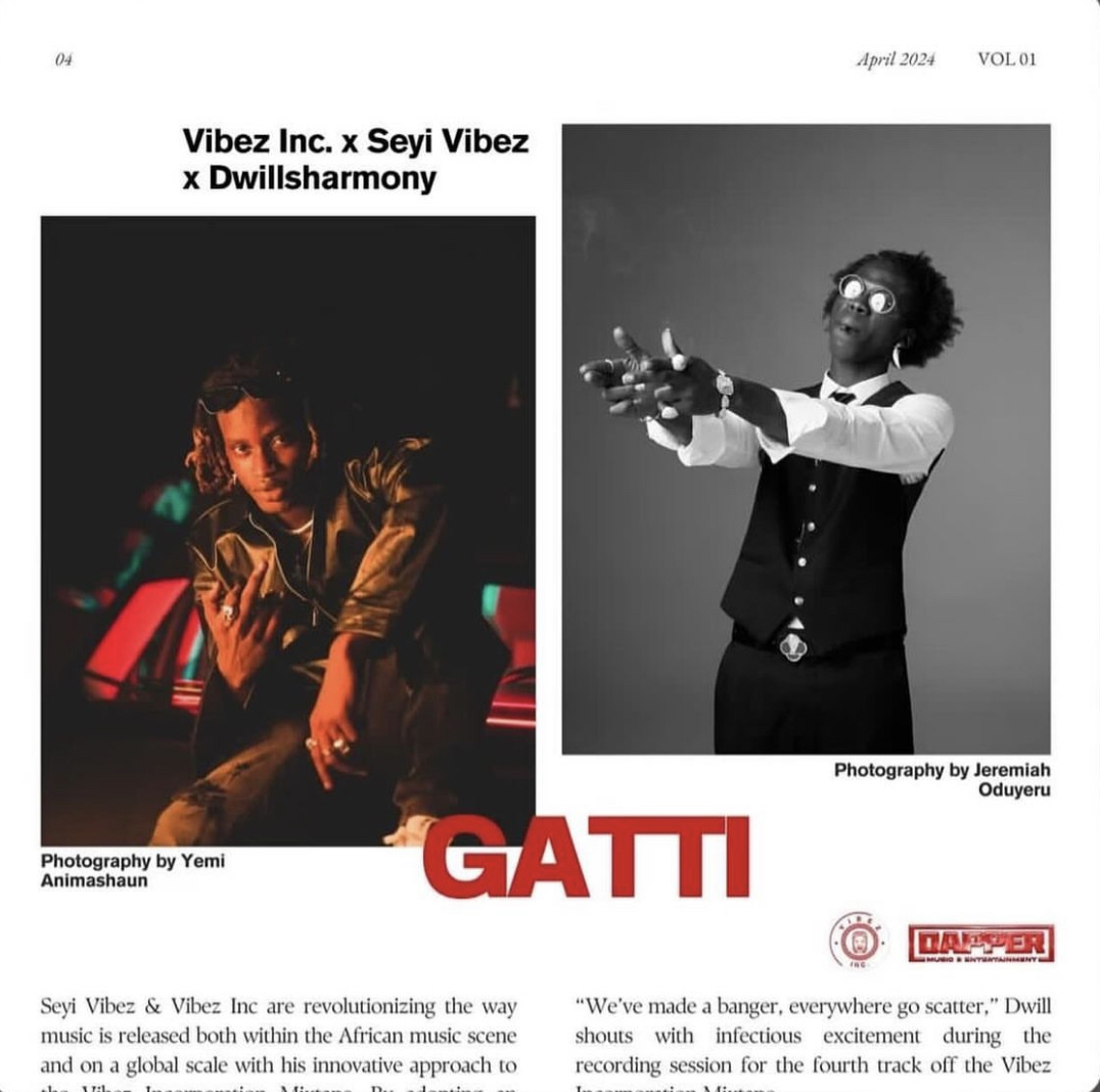 Vibez Inc – Gatti Ft Seyi Vibez & Dwillsharmony
